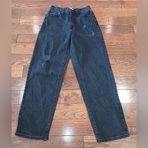 Women’s Universal Thread Vtg Straight Black Jeans | 0/25Distressed Y2K Denim